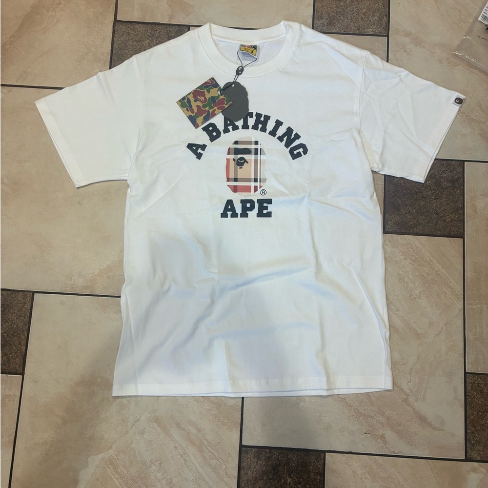White/Burberry Bape T Shirt | Size M | NWT